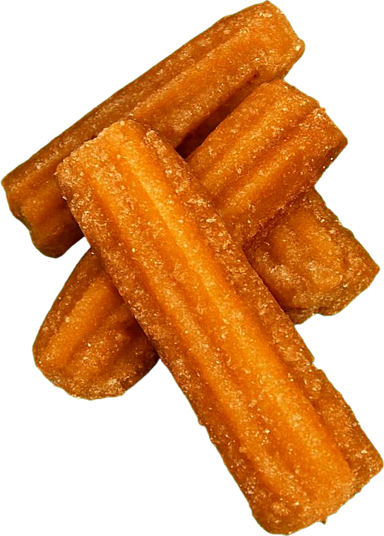 CHURROS: croccante impasto a base di acqua e farina con zucchero